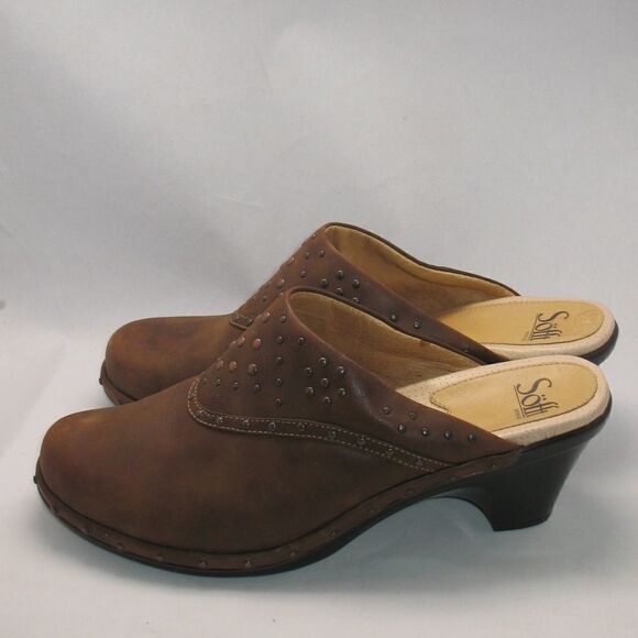 Sofft Brown Mules 10 W Wide - Picture 3 of 7